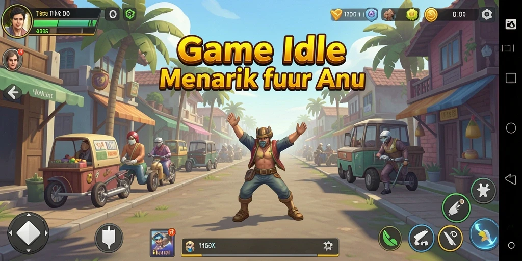 Tampilan gameplay Idle 116X yang menarik dan interaktif.