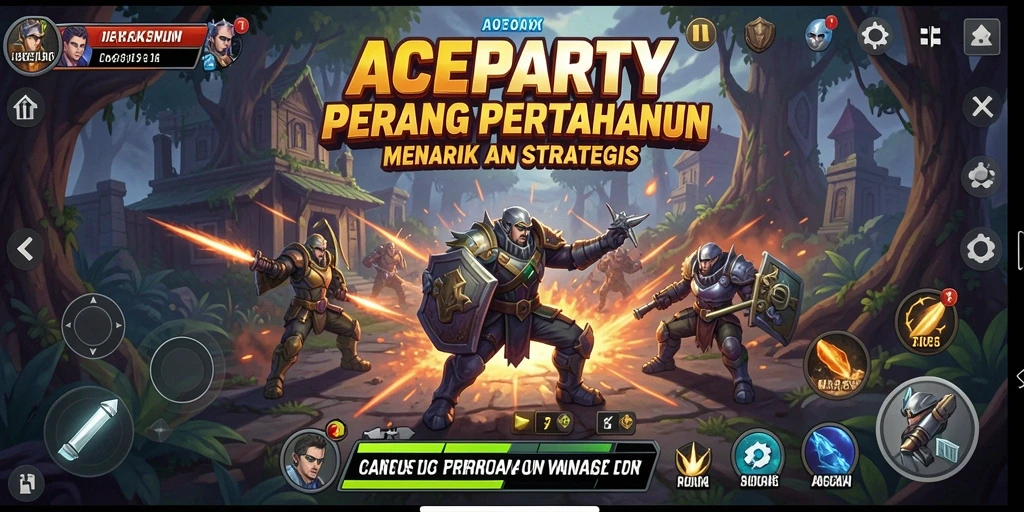 Menampilkan gameplay menegangkan dalam game Tower Defense yang seru.