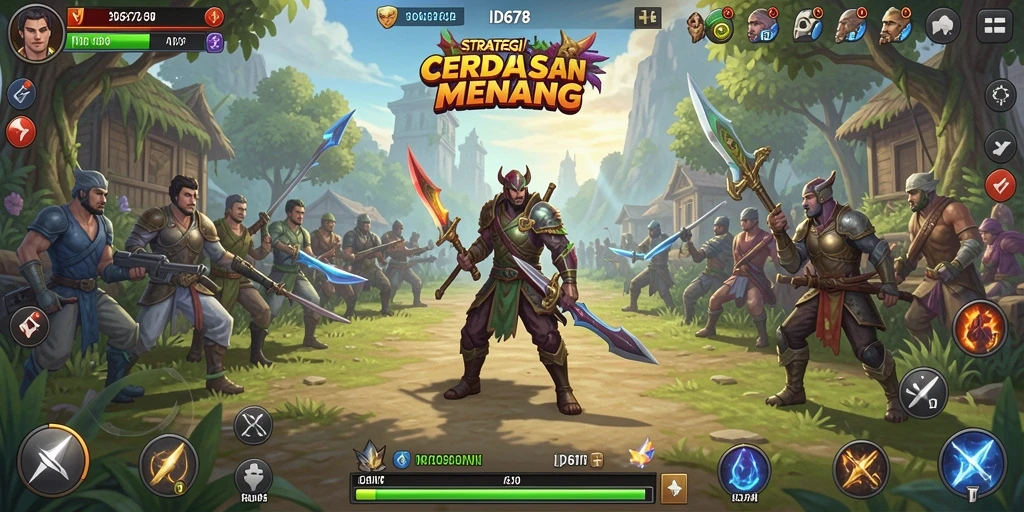 Tampilan gameplay ID678 yang dinamis dan menantang strategi.