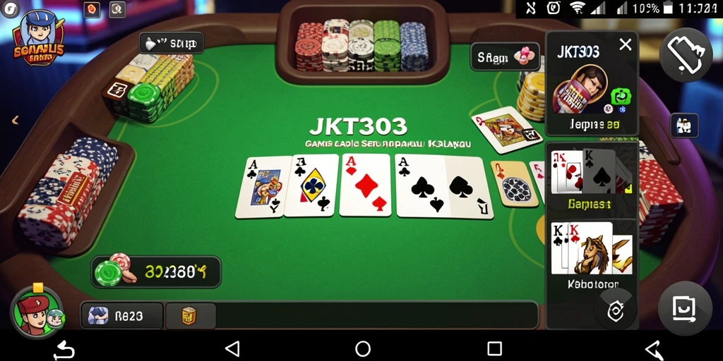 Tampilan gameplay JKT303 yang menarik saat bermain Gaple.