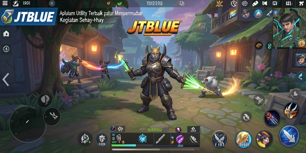 Tampilan antarmuka JTBLUE yang sederhana dan intuitif.