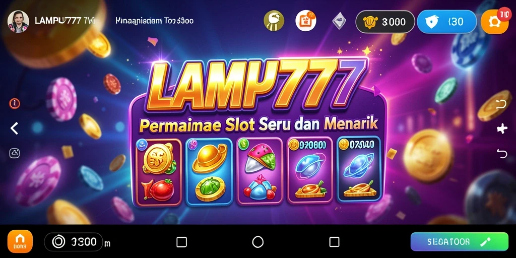 Screenshot gameplay LAMPU777 menampilkan putaran slot yang seru.