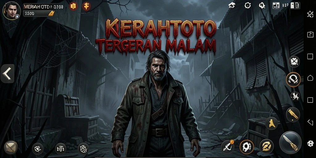 Tampilan gameplay kegelapan dan ketegangan dalam MERAHTOTO.