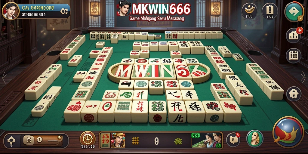Tampilan gameplay <strong>MKWIN666</strong> yang memukau dalam permainan Mahjong.