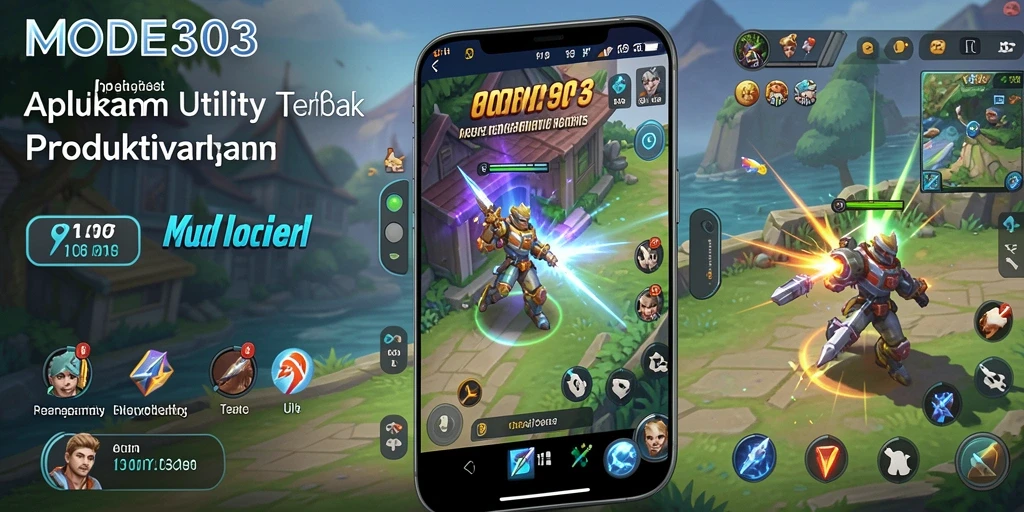 Screenshot utama MODE303 menampilkan antarmuka aplikasi Utility yang sederhana dan fungsional.