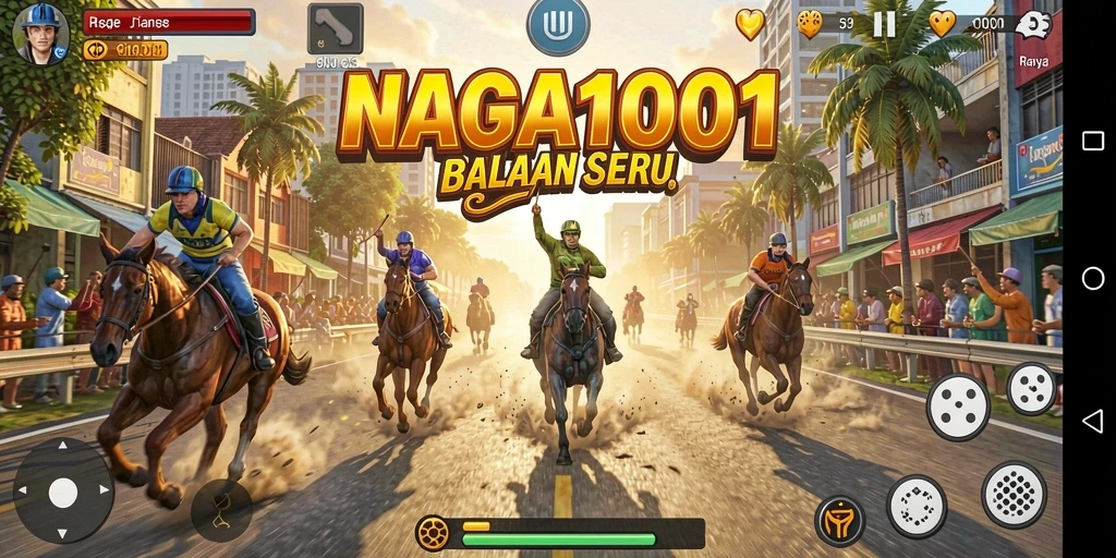 Tampilan menawan gameplay balapan di NAGA1001.