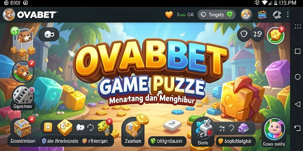 Tampilan gameplay OVABET yang seru dan menantang puzzle.