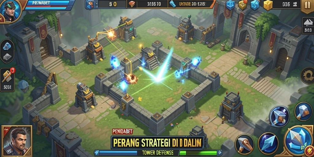 Screenshot gameplay PENIDABET menampilkan aksi pertahanan seru.