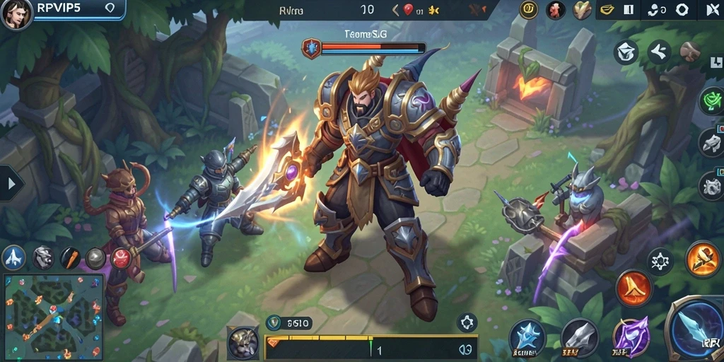 Screenshot gameplay RPVIP5 menampilkan strategi pertempuran yang mendebarkan.