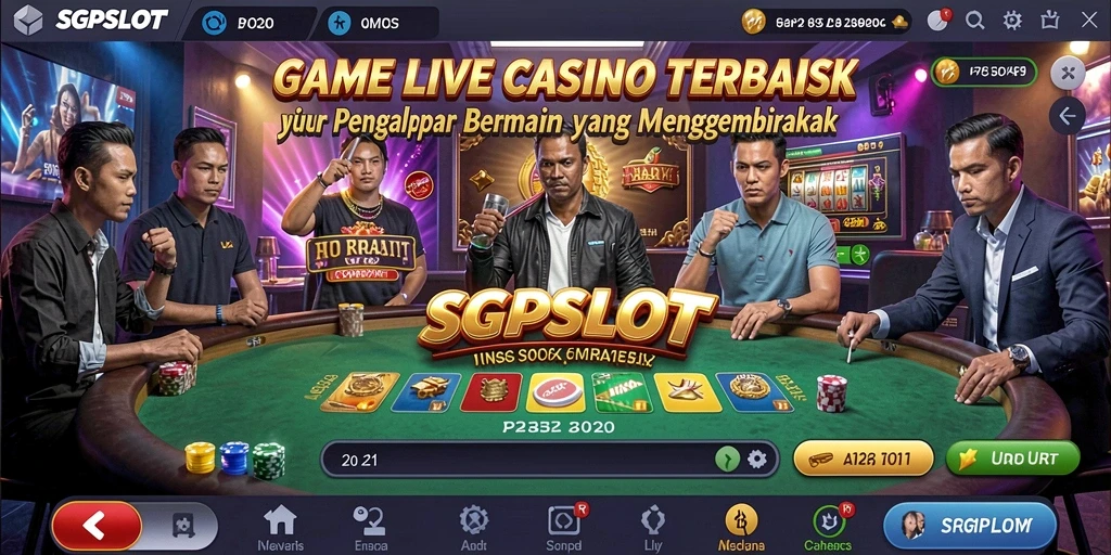 Tampilan gameplay Live Casino yang menarik dan interaktif dari SGPSLOT.