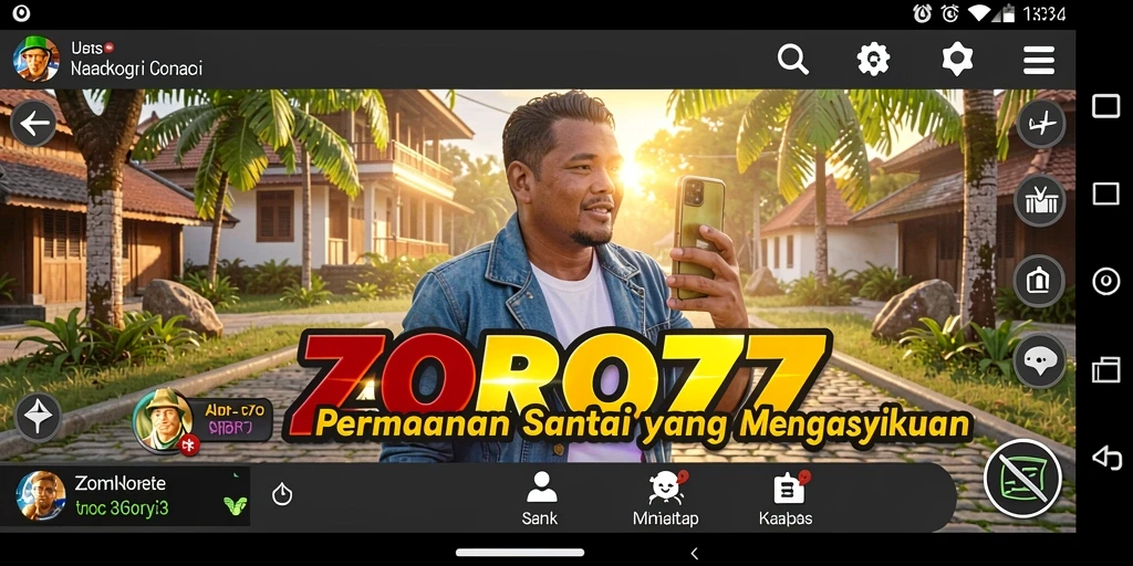 Tampilan gameplay menarik dari ZORO77 yang penuh warna.